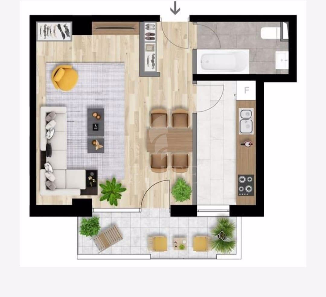 Apartament o camera în zona INTRE LACURI-1015078