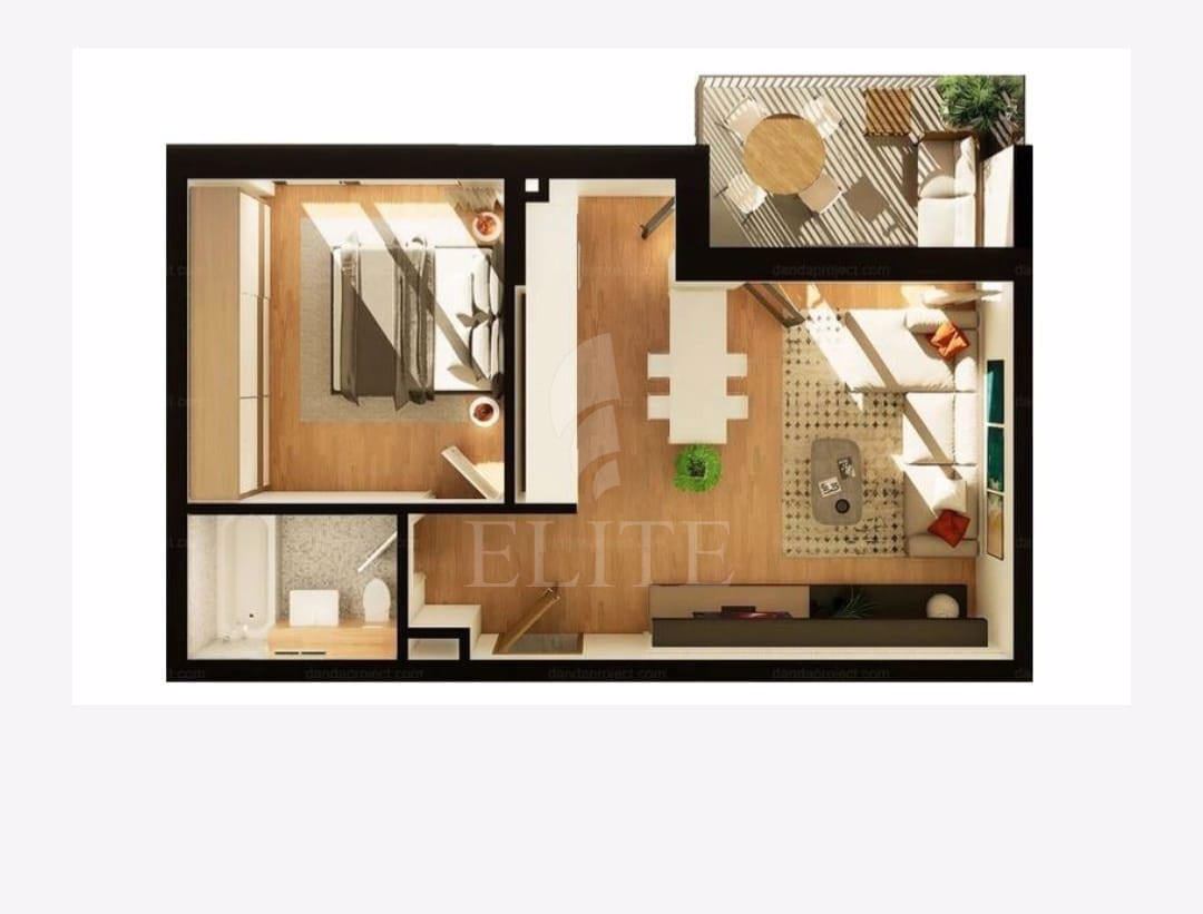Apartament 2 camere în zona INTRE LACURI-1063262