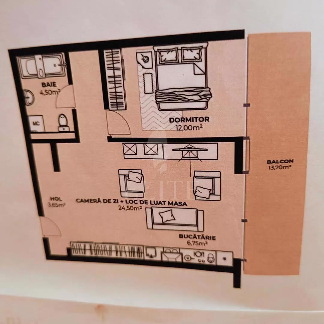 Apartament 2 camere în zona DAMBUL ROTUND-1072421