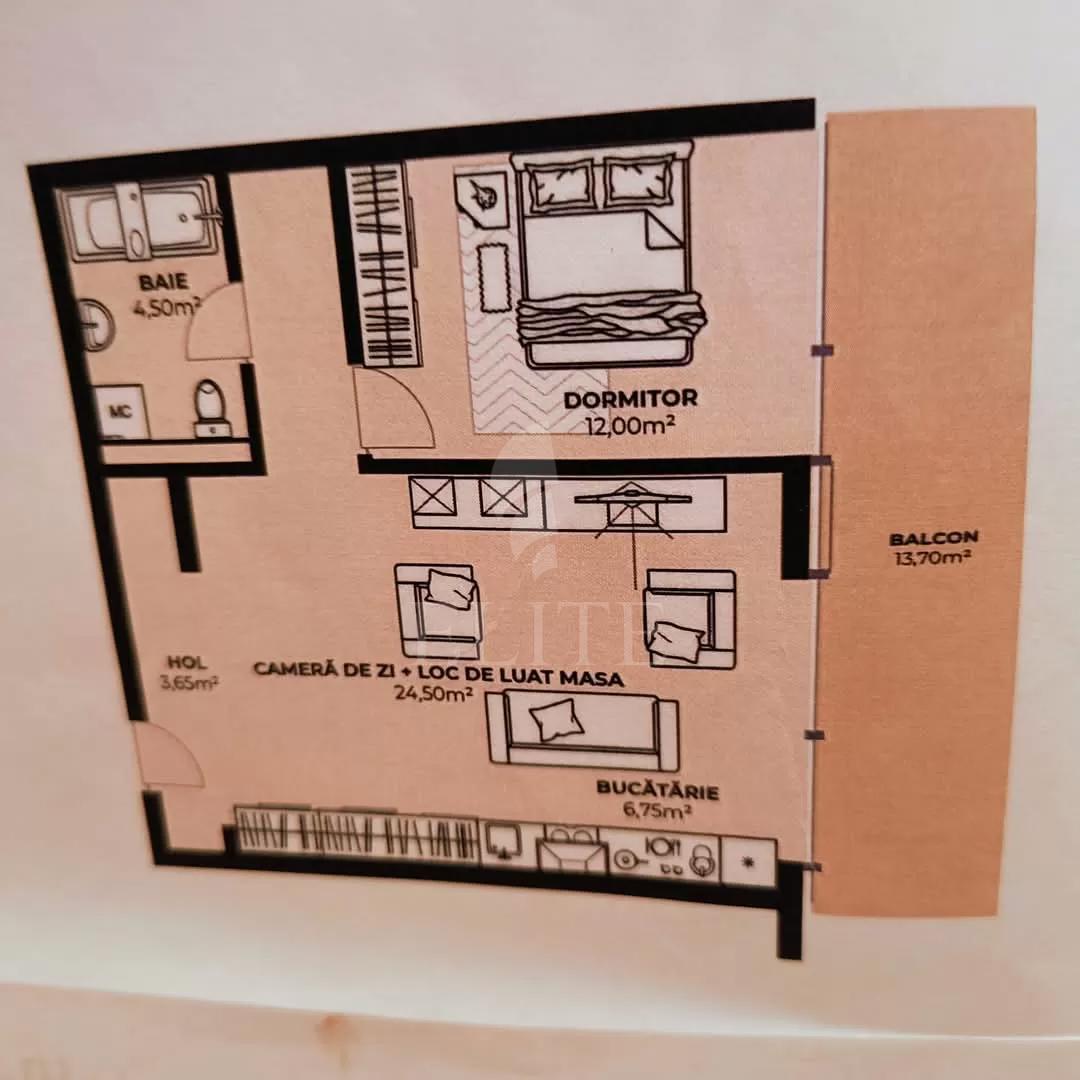 Apartament 2 camere în zona DAMBUL ROTUND-1176462