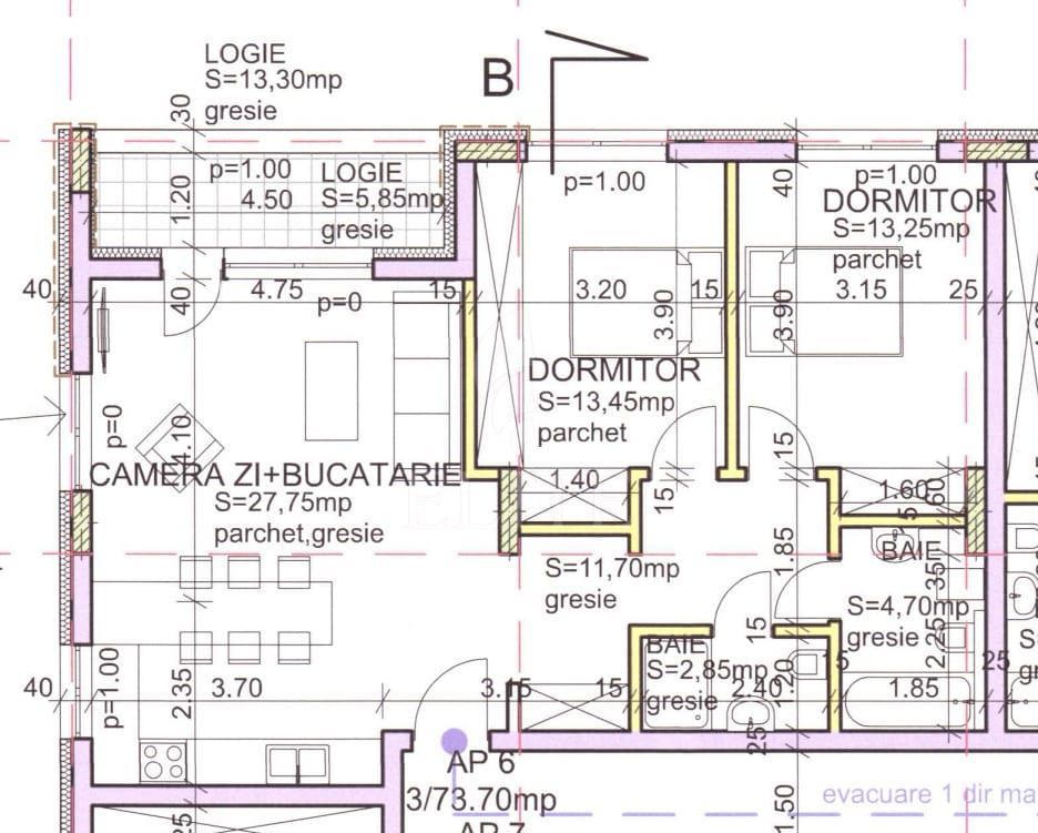 Apartament 3 camere în zona ANDREI MURESANU-1185965