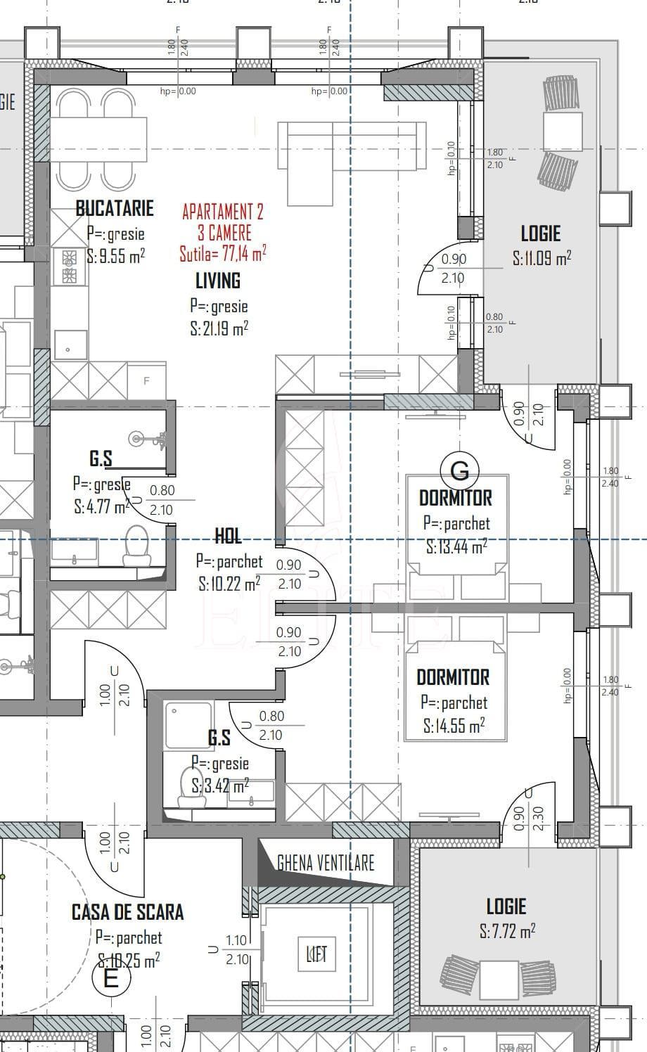 Apartament 3 camere în zona  MARASTI-1190448