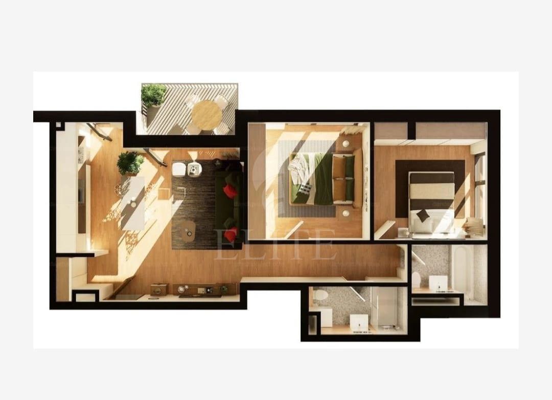 Apartament 3 camere în zona INTRE LACURI-1194736