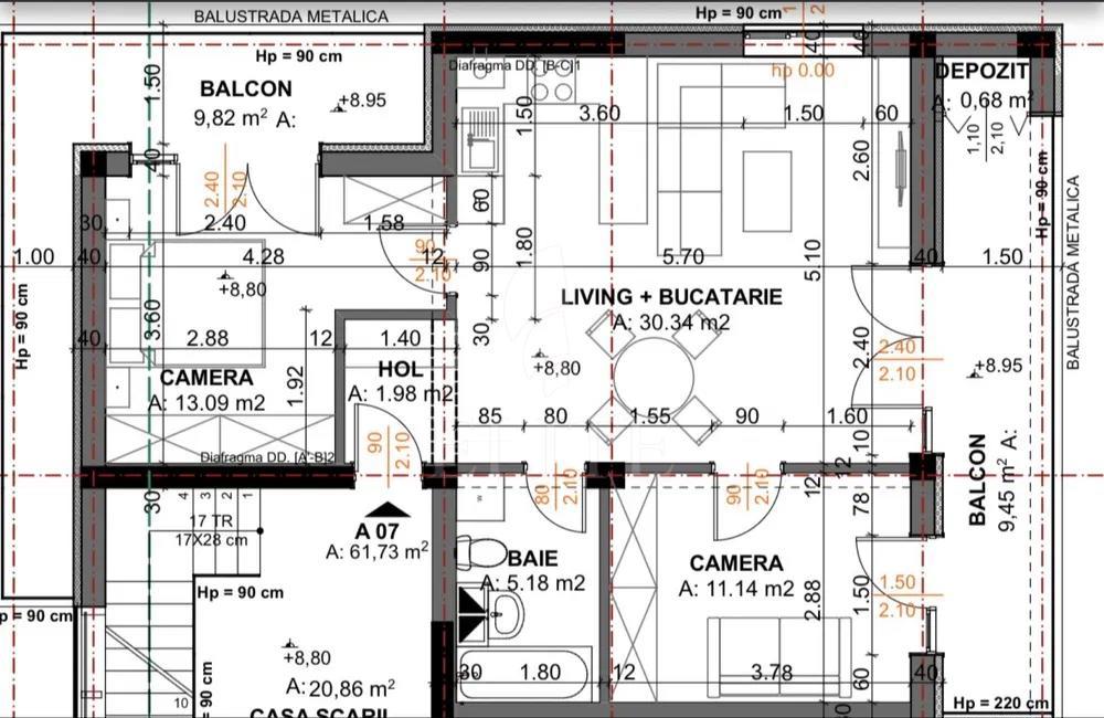 Apartament 3 camere în zona STRAZII OASULUI-1214639