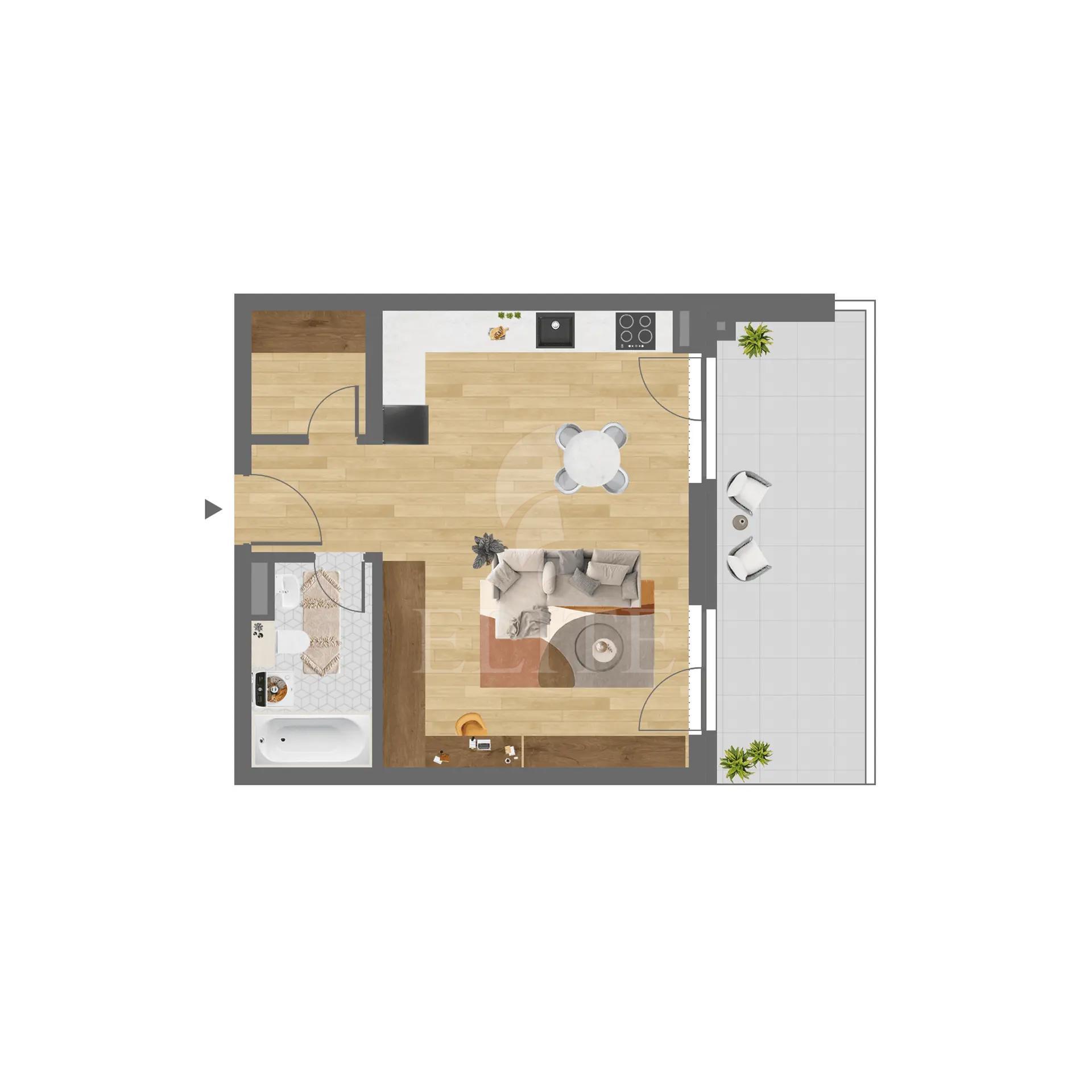 Apartament o camera în zona DAMBUL ROTUND-1245322