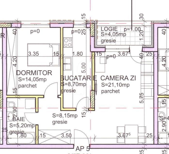 Apartament 2 camere în zona ANDREI MURESANU-1246680