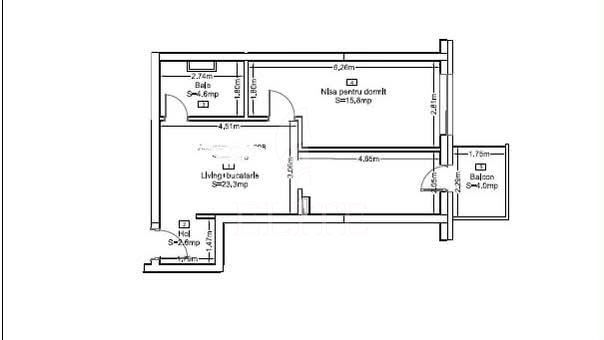 Apartament 2 camere în zona FRUNZISULUI LIDL-1252134