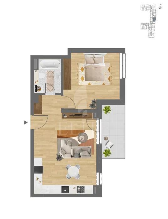 Apartament 2 camere în zona DAMBUL ROTUND-1276679