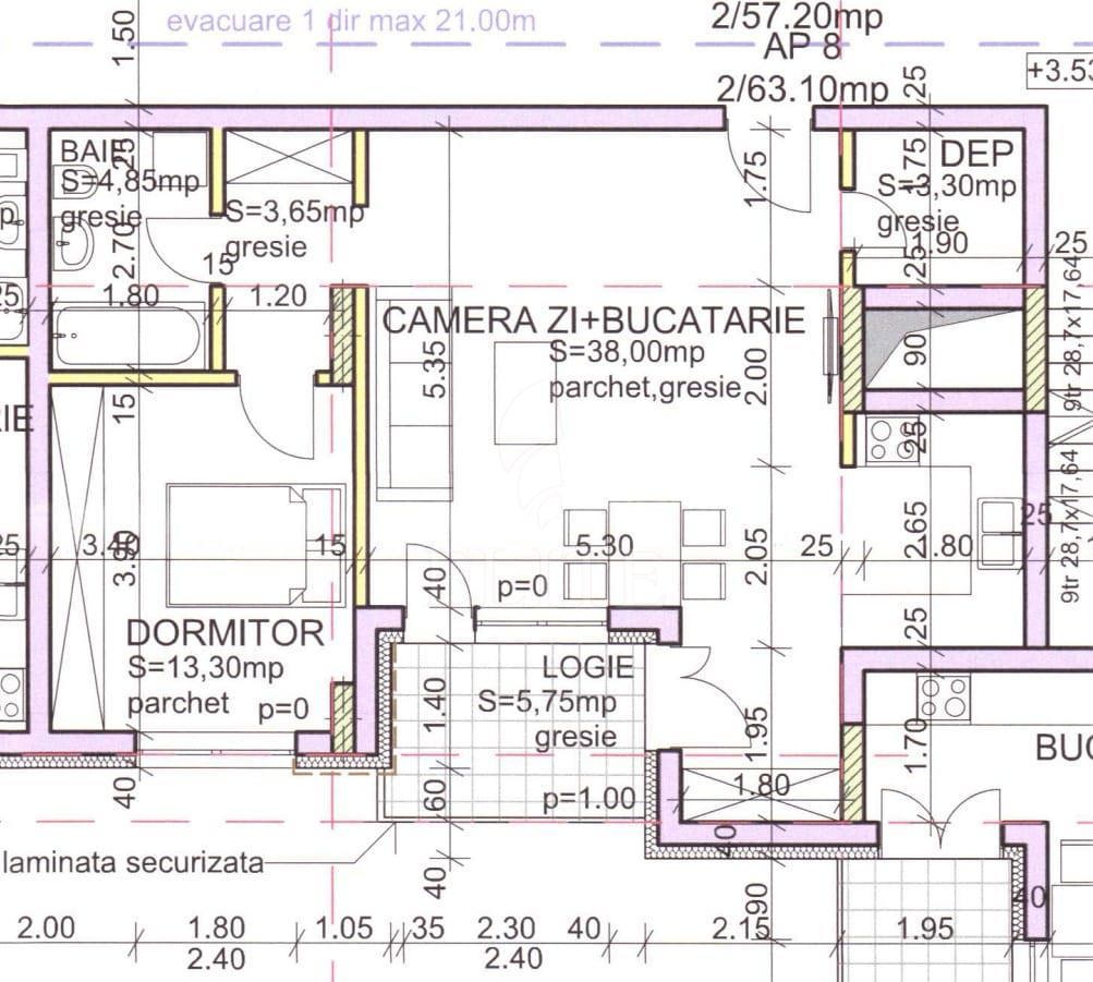 Apartament 2 camere în zona ANDREI MURESANU-1277979