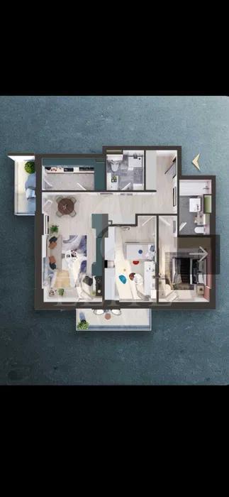 Apartament 3 camere în zona STRAZII FABRICII-1278086