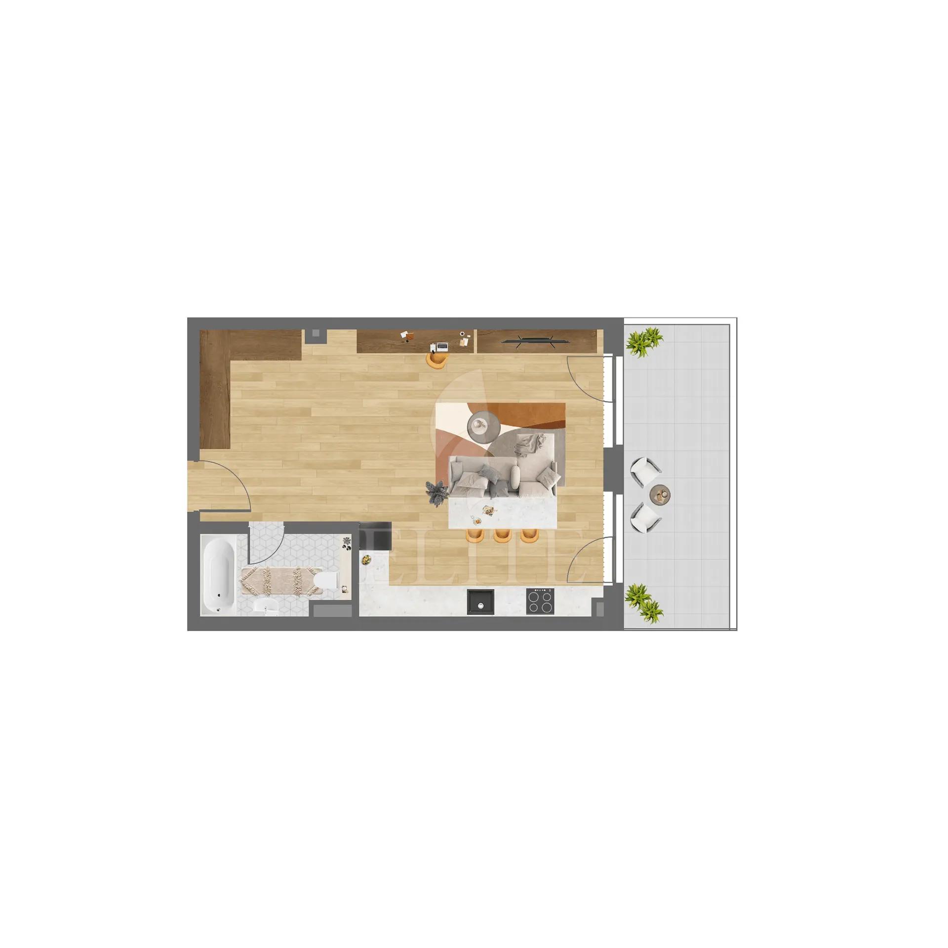 Apartament o camera în zona DAMBUL ROTUND-1286183