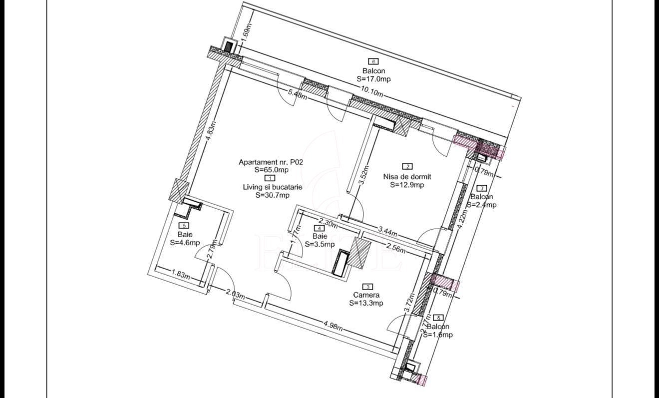 Apartament 3 camere în zona FRUNZISULUI-1290785